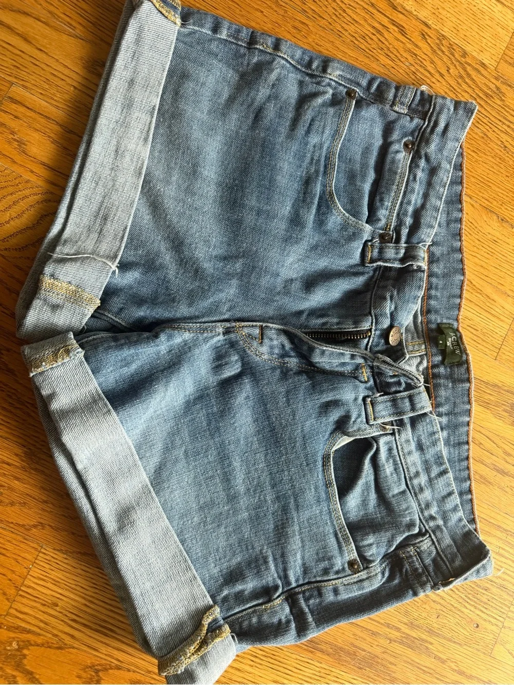 J. Crew Medium Blue Denim Roll-Cuff Women's Shorts